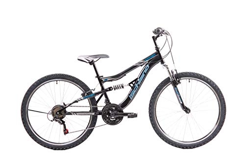 Mountain Bike : F.lli Schiano Rover, Bici Biammortizzata Unisex Adulto, Nero-Blu, 26