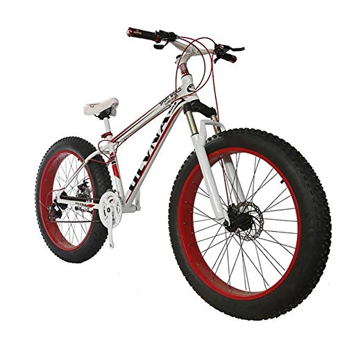 Mountain Bike : Fat Bike 26 Dimensioni Ruota e Uomini Genere Grasso Bicicletta da Bici da Neve, Moda MTB 21 velocit Sospensione Completa Acciaio Doppio Disco Freno Mountain Bike MTB Bicicletta, A3
