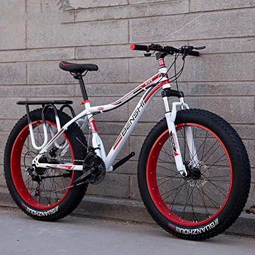 Mountain Bike : Fat Man Largo e Spesso Mountain Bike Grande Pneumatico Ammortizzatore a velocità variabile Snow Bike Beach off-Road Uomini e Donne per Adulti Double Car, A2, 26