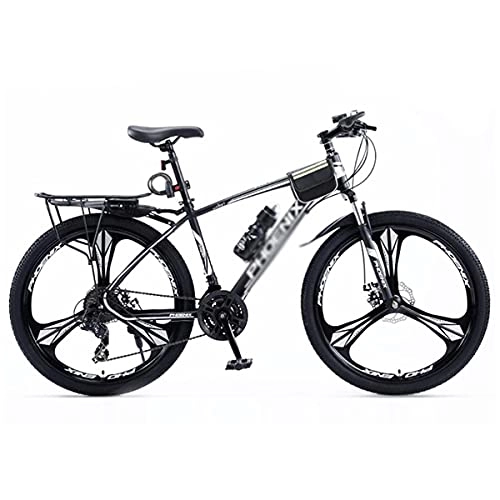 Mountain Bike : FBDGNG 27, 5 in acciaio al carbonio mountain bike adatta per adulti uomo e donna a 24 velocità con doppio freno a disco per un percorso, sentiero e montagne (dimensioni: 27 velocità, colore: nero)