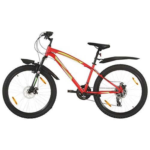 Mountain Bike : Festnight Mountain Bike, Bici Mountain Bike, Mountain Bike Uomo / Donna, Mountain Bike Adulto 21 Speed 26" Ruote 36 cm Rosso