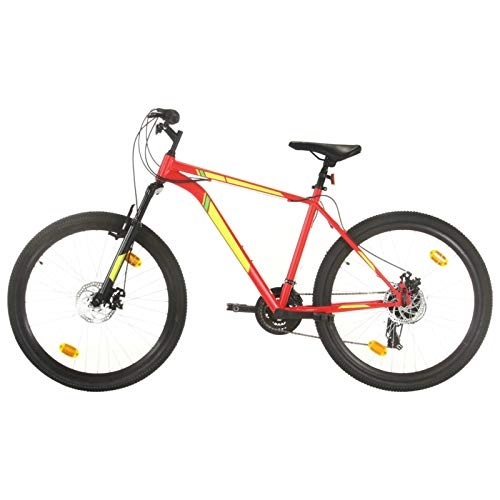 Mountain Bike : Festnight Mountain Bike, Bici Mountain Bike, Mountain Bike Uomo / Donna, Mountain Bike Adulto 21 Speed 27, 5" Ruote 50 cm Rosso