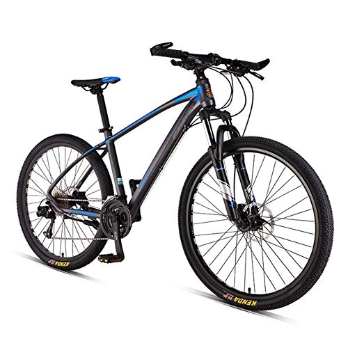 Mountain Bike : FHKBK Mountain Bike Hardtail a 33 velocità per Uomo Donna, Bicicletta da Montagna per Tutti i Terreni per Adulti con Sedile Regolabile, Doppio Freno a Disco e Sospensione Anteriore / Com