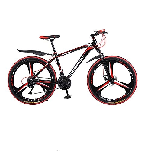 Mountain Bike : Fslt Bicicletta 26 Pollici Acciaio 21 / 24 / 27 velocità Mountain Bike Acciaio Biciclette Freni a Doppio Disco Bici da Strada a velocità variabile Racing bicicletta-002_27