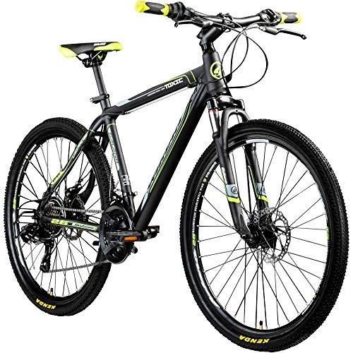 Mountain Bike : Galano Mountain Bike Hardtail Toxic per ragazzo, 26 pollici, nero / verde