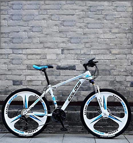Mountain Bike : GBX E-Bike per Adulti, Mountain Bike da 26 Pollici, Bicicletta da Trekking con Doppio Freno a Disco, Telaio / Ruote in Lega Di Alluminio, Bicicletta da Motoslitta da Spiaggia, Bianco, 21 Velocit