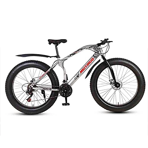 Mountain Bike : GEETAC Mountain Bike per uomini e donne adulti, 26 '' All Terrain MTB City Bike con 4.0 Fat Tire, Forcella Sospensione Bold Forcella Neve Spiaggia Bicicletta