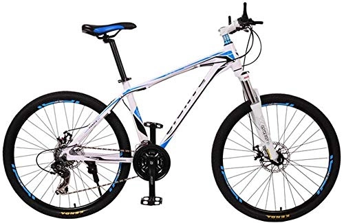 Mountain Bike : giyiohok Bicicletta da Mountain Bike Mountain Bike in Alluminio 21 velocità / 27 velocità / 30 velocità Bicicletta da Ciclismo Rosso-Bianco Blu_21 velocità