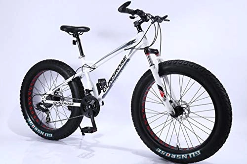 Mountain Bike : GuiSoHn 4.0 Fat Bike 24 / 26" Mountain Bike Adulto Mountain Bike 7 / 21 / 24 / 27 Velocità Spiaggia Neve Mountain Bike Bicicletta Alto Carbonio Acciaio Bicicletta, GuiSoHn-514688362., Taglia unica