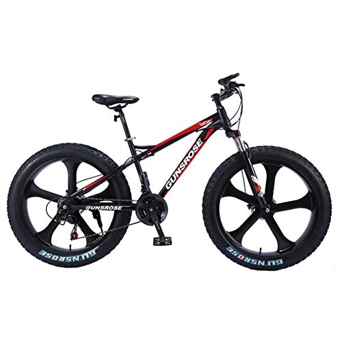 Mountain Bike : GuiSoHn, ruota da 26 pollici, con 5 coltelli, in acciaio al carbonio, per adulti, per mountain bike, bici da spiaggia e snowboard, GuiSoHn-514687930., Taglia unica