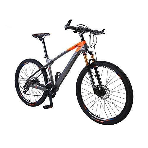 Mountain Bike : Gunai Mountain Bike, 26'' Cambio a Shimano 27 velocit Fibra di Carbonio Ultraleggero Freni a Disco Idraulici Bicicletta