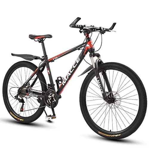 Mountain Bike : GXQZCL-1 Bicicletta Mountainbike, Mountain Bike, 26" Mountain Biciclette, con Doppio Disco Freno e Sospensione Anteriore, Telaio in Acciaio al Carbonio, 21 velocit, 24 velocit, 27 velocit MTB Bike