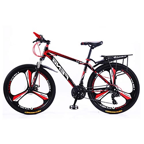 Mountain Bike : Hardtail Bici da Mountain, Mountain Bike per Adulti, Bicicletta da Uomo per Uomo E Donna, Freni A Doppio Disco Ammortizzatore Anteriore Mountain Bike, Black Red, 26inch 27speed