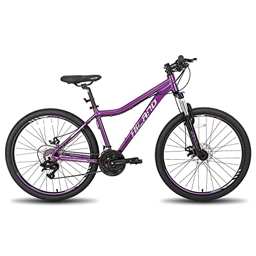 Mountain Bike : Hiland Mountain Bike da 26 Pollici a 21 Velocità con Freno a Disco Doppio, Bicicletta da Montagna per Donna e Ragazza con Forcella Ammortizzata, Colore Viola…