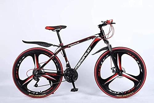 Mountain Bike : HJRBM 26In 24 velocità Mountain Bike per Adulti, Telaio Completo in Lega di Alluminio Leggera, Sospensione Anteriore per Bicicletta da Uomo, Freno a Disco 6-11, Nero, fengong C (Colore : Nero)