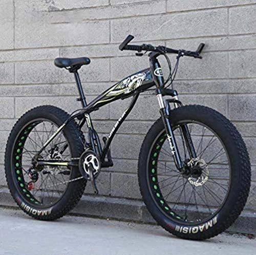 Mountain Bike : HongLianRiven BMX Fat Tire Mountain Bike della Bicicletta for Gli Uomini delle Donne, Hardtail MBT Bike, ad Alta Acciaio al Carbonio Telaio ammortizzanti Forcella Anteriore, Doppio Freno a Disco 5-25