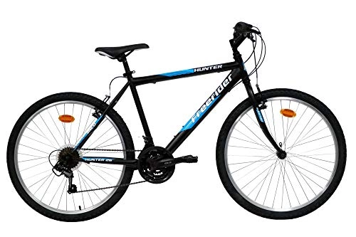 Mountain Bike : Hunter / Freerider - Mountain bike da 26", telaio in acciaio rigido, 18 velocità indicative e deragliatore Shimano TY21