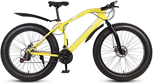 Mountain Bike : HYCy Mountain Bike per Adulti Fat Tire, Bicicletta da Crociera Bionic a Forcella Anteriore, Bici da Neve da Spiaggia con Doppio Freno a Disco, Ruote da 26 Pollici