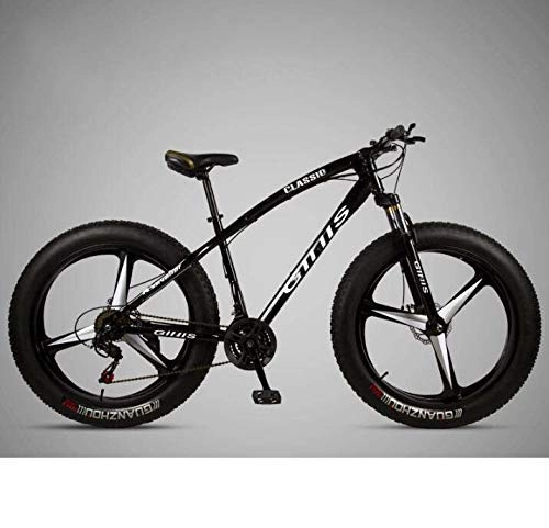 Mountain Bike : HYCy MTB Mountain Bike Bicicletta per Adulti, 26 × 4, 0 Pollici Fat Tire MTB Bike, Telaio in Acciaio al Carbonio ad Alta Resistenza, Forcella Anteriore Ammortizzante e Freno a Doppio Disco