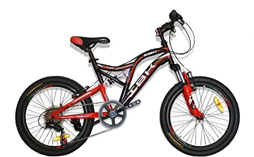 Mountain Bike : IBK Bici Bicicletta MTB 20" BIAMMORTIZZATA 6 Vel. Shimano Mountain Bike (Rosso / Nero)