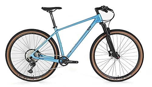 Mountain Bike : ICE MT10 Mountain Bike telaio in fibra di carbonio, ruota 29", monopiatto, 12 V, blu (19")