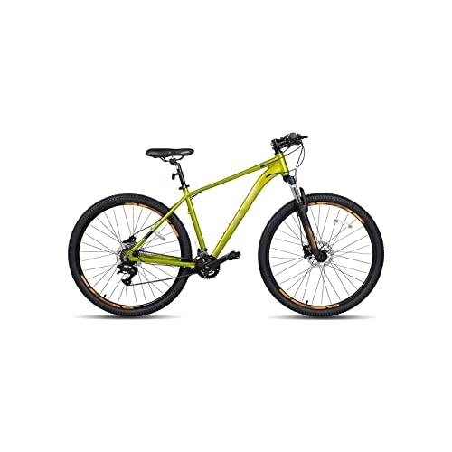Mountain Bike : IEASEzxc Bicycle Mountain Bike For Men Adult Bicycle Aluminum Hydraulic Disc-Brake 16-Speed With Lock-Out Suspension Fork (Color : Yellow, Size : S)