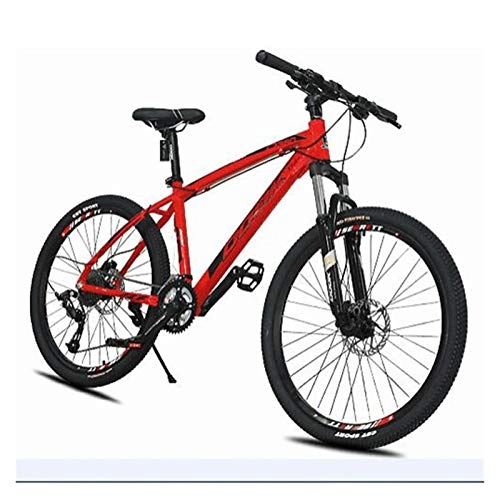 Mountain Bike : JINSUO Mountain Bike Bicicletta 26 pollici 27 velocità Fat Bike Alluminio lega di spostamento adatto per le zone di montagna più sicuro (colore : rosso e nero, Dimensioni: 66 cm)