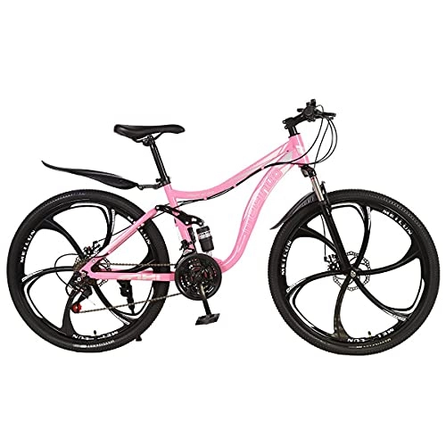 Mountain Bike : JKFDG 21 / 24 / 27 velocità Freno A Doppio Disco per Adulti Sospensione Completa Bici Sportiva Esterno 24 / 26"Mountain Bike Telaio in Acciaio Ad Alto Tenore di Carbonio Bici Cross-Country