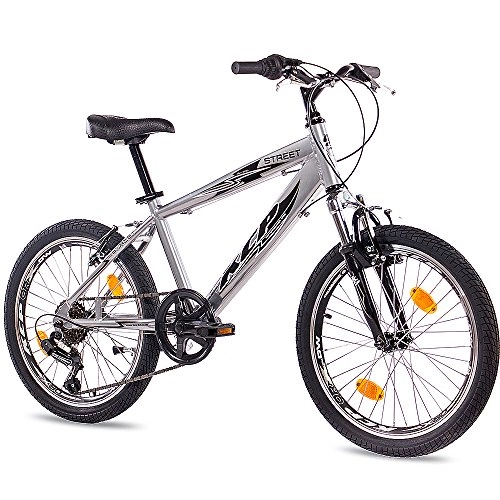 Mountain Bike : KCP 20" Bici Bambini Mountain Bike Street Alluminio 6V Shimano - 50, 8 cm (20 Pollici)