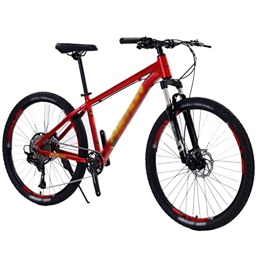 Mountain Bike : KDHX Mountain Bike per Adulti Ruote da 27, 5 Pollici Completo Shimano A 11 velocità Telaio in Lega di Alluminio Freni A Disco Meccanici per Gli Sport All'aperto (Color : Red)