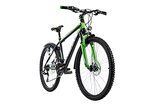 Mountain Bike : KS Cycling, MTB Hardtail ATB 26'' Xtinct nero / verde RH 42 cm Unisex-Adulti, 26 Zoll