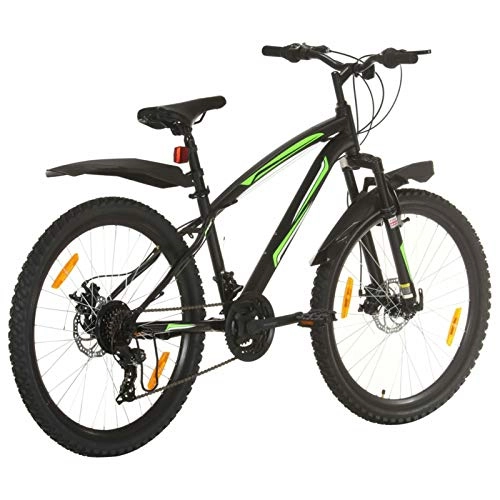 Mountain Bike : Ksodgun Ruote da 26 Pollici per Mountain Bike Trasmissione a 21 velocità, Altezza Telaio 46 cm, Nero