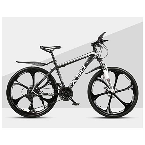 Mountain Bike : KXDLR Mountain Bike 21-30 velocità Unisex Bike 26" Biciclette Pneumatici E 17 Pollici in Lega di Alluminio Telaio Hard-Coda della Bici con Freni A Disco Doppio, Nero, 27 Speeds