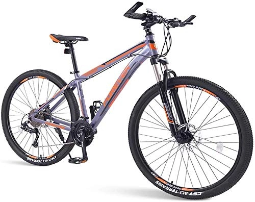 Mountain Bike : LAZNG Biciclette Mens di Montagna, 33 velocit Hardtail for Mountain Bike, Doppio Freno a Disco Struttura di Alluminio, Bici da Uomo for Un Percorso, Trail & Mountains (Colore : Orange)