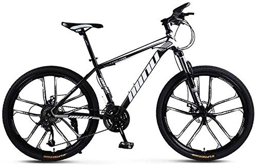 Mountain Bike : LBWT Mountain Bike for Bambini, 26 Pollici Comfort Bicycle, Dual Suspensio, Adulti / Boys, Regali (Color : Black White, Size : 24 Speed)