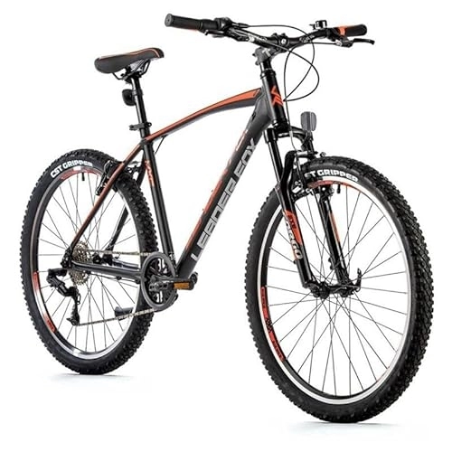 Mountain Bike : Leader Fox MXC Gent - Mountain bike a 8 marce S-Ride, 26", in alluminio, 36 cm, colore: Nero / Arancione