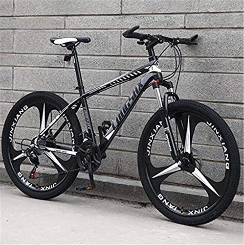 Mountain Bike : Leggero ， Hardtail Biciclette Mountain Bike della bicicletta for gli adulti, leggero alto tenore di carbonio della struttura d'acciaio, ammortizzante della forcella anteriore, doppio freno a disco Liq