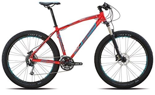 Mountain Bike : Legnano Bicicletta 910 Duran 27, 5'' Plus 3x8v Taglia 48 Alu Rosso (MTB Ammortizzate) / Bicycle 910 Duran 27, 5'' Plus 3x8s Size 48 Alu Red (MTB Front Suspension)