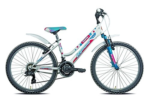 Mountain Bike : Legnano Ciclo 616 Seahorse, Bicicletta Bimba, Bianco / Azzurro, 24