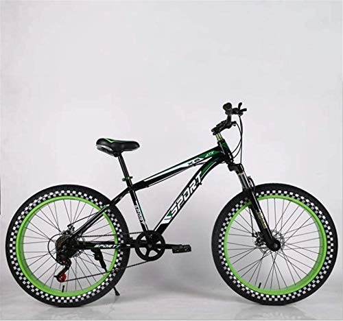 Mountain Bike : Leifeng Tower - Mountain bike da uomo, per adulti, con doppio freno a disco, bici da neve, bici da corsa da corsa, ruote da 24 pollici (colore: C, dimensioni: 7 velocità)