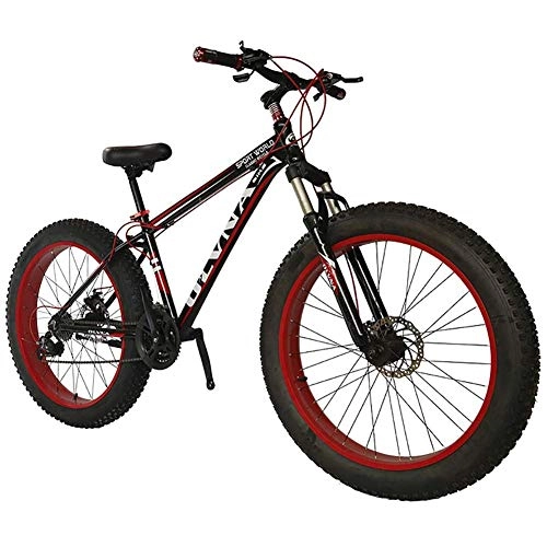 Mountain Bike : LHQ Mountain Bike, Bici Pieghevole Unisex 21 / 24 / 27 / 30 velocità Cyclette Trek Mountain Bike Carico Massimo 120kg Acciaio al Carbonio Telaio (Color : Black Red, Size : 27 Speed)