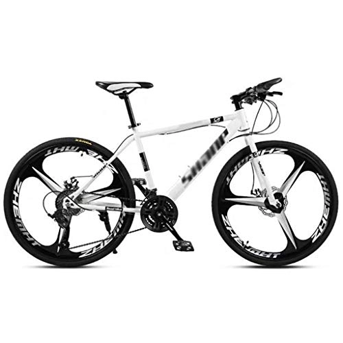 Mountain Bike : LILIS Mountain Bike 21 velocità MTB Mountain Bike Strada Uomo Biciclette 24 / 26 Pollici Ruote for Donne Adulte (Color : White, Size : 24in)