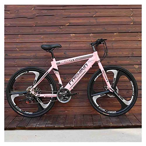 Mountain Bike : LILIS Mountain Bike Biciclette MTB della Strada della Bicicletta for Le Donne 26 Pollici Ruote Doppia Regolazione del Freno a Disco for Adulti Mountain Bike da Uomo (Color : Pink, Size : 21 Speed)