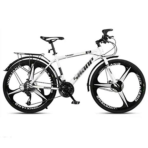 Mountain Bike : LILIS Mountain Bike MTB della Strada della Bicicletta Biciclette Mountain Bike for Adulti velocità Regolabile for Uomini e Donne 26in Ruote Doppio Freno a Disco (Color : White, Size : 27 Speed)