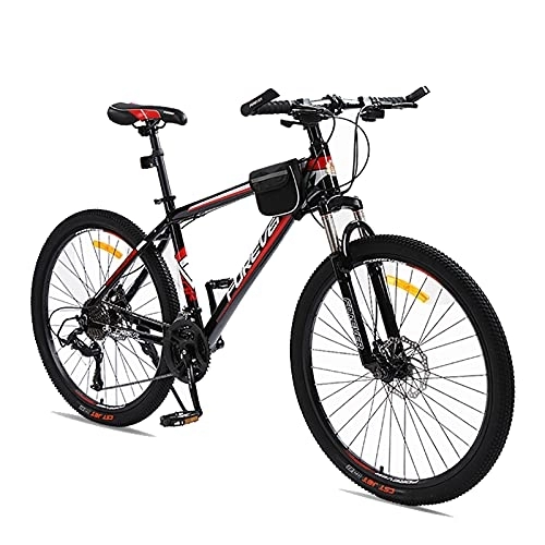 Mountain Bike : LLF Biciclette, Mountain Bike da Uomo E Donna, Ruote da 24 Pollici, 21-30 Camicie A velocità, Telaio in Alluminio Dual-Disc Brake Brake Biciclettore MTB(Size:24 Speed, Color:Rosso)