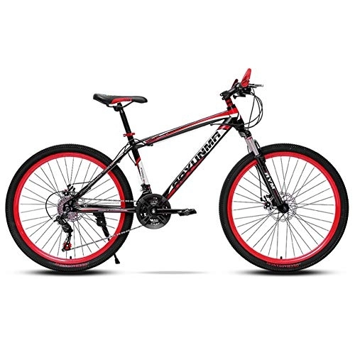 Mountain Bike : LNX 24 Pollici Mountain Bike Unisex - Doppio Freno a Disco velocità variabile - Fuoristrada - Bicicletta per Giovani Studenti (velocità 21 / 24 / 27)