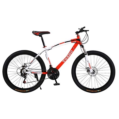 Mountain Bike : LNX Mountain Bike - 24 / 26 Pollici (21 / 24 / 27 / 30 velocità) - Unisex - Bicicletta a velocità variabile per Bambini, Studenti e Adolescenti - Doppio Freno a Disco in Acciaio ad Alto tenore di Carbonio