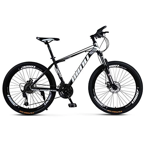 Mountain Bike : LOISK Mountain Bike Adulto Mountain Bike 26 Pollici off Road Racing in Bicicletta Portable Mountain Bike for Uomo Donna Casuale Damping, Nero, 27 Speed