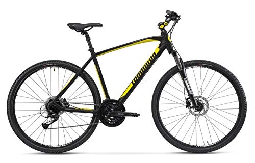 Mountain Bike : Lombardo Amantea 200 28 Pollice 51 cm Uomini 24SP Idraulico Freno a Disco Nero / Giallo