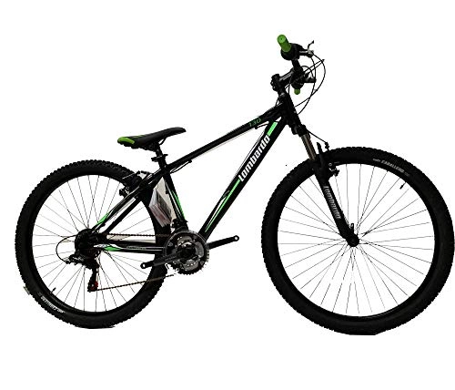 Mountain Bike : Lombardo Mountain Bike 27, 5" Sestriere 130 Black / GreenGlossy Mis 41